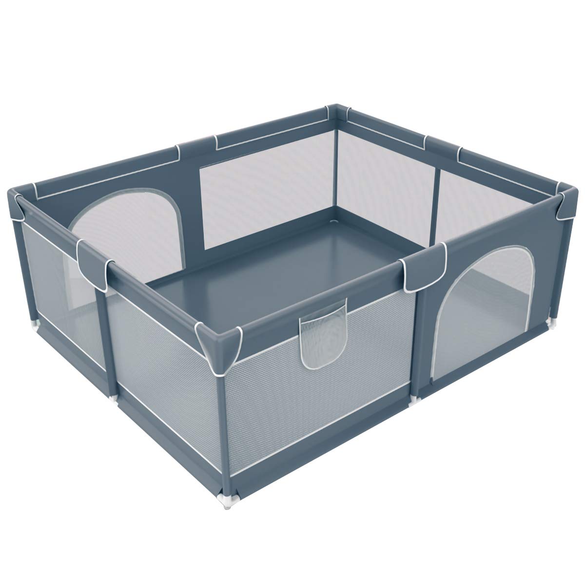 Ophobay Baby Playpen, Playpens for Babies, Extra Large Playyard for Toddler, Portable Kids Activity Center，Sturdy Safety Large Playard with Anti-Slip Suckers and Super Soft Breathable Mesh Dark Grey - Image 3